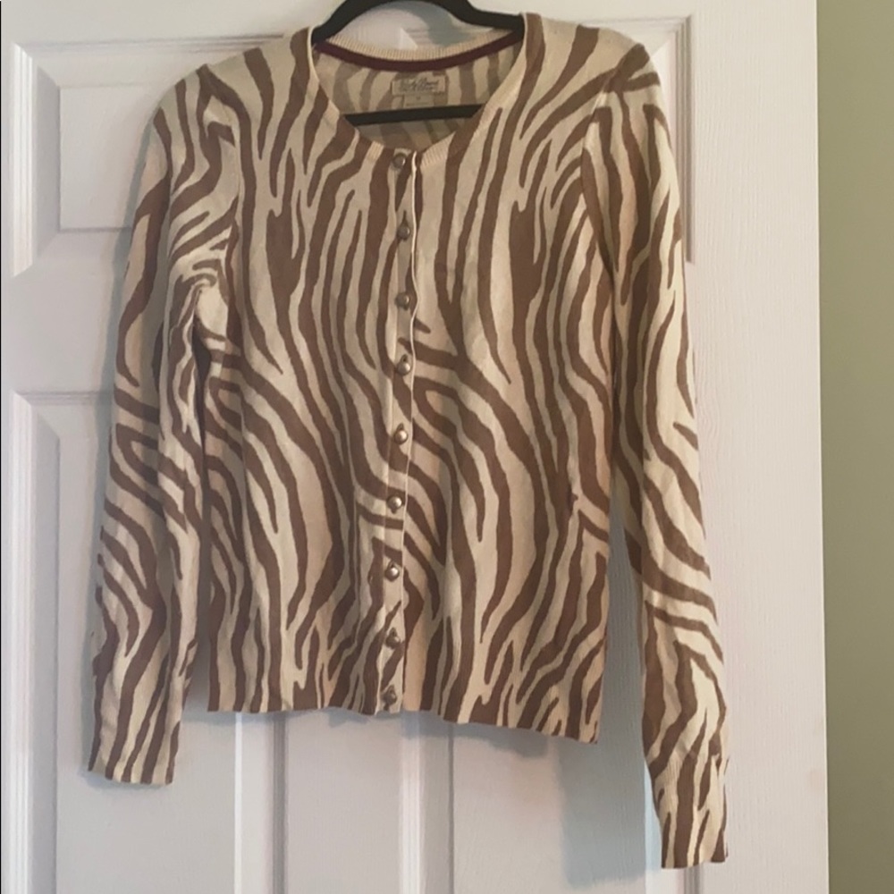 Lucky brand animal print cardigan